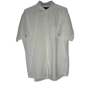 Classic White Men's Cotton Linen Shirt